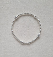 Multi Ball Silver Bead Bracelet