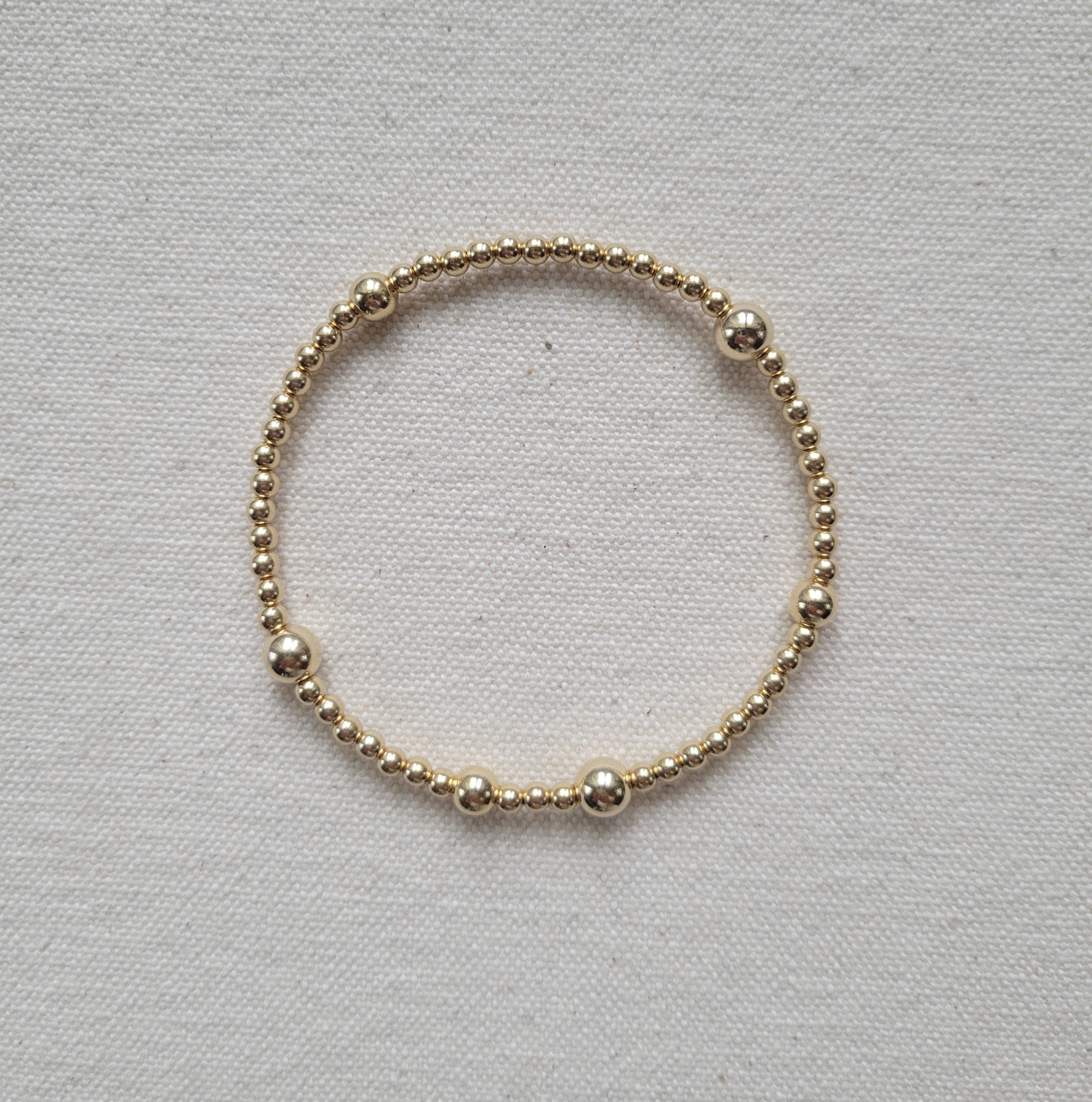 Multi Ball Gold Bead Bracelet