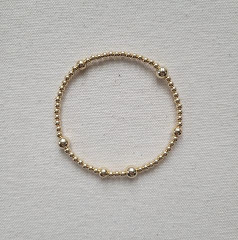 Multi Ball Gold Bead Bracelet