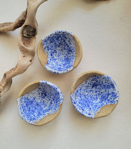 Blue Jean Pinch Pots (Set of 3) Made to order