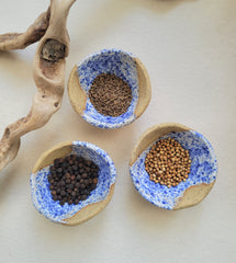Blue Jean Pinch Pots (Set of 3) Made to order