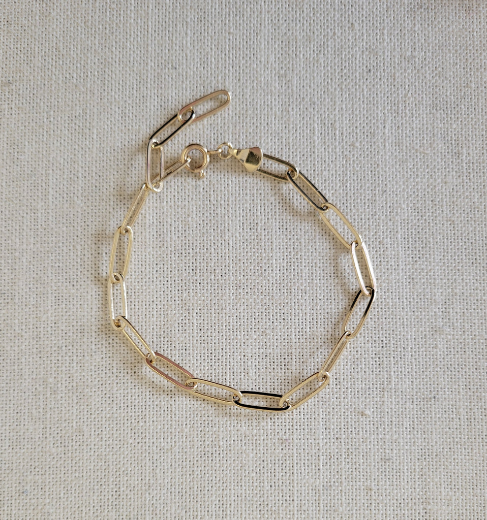 Big Bold Gold Paperclip Chain Bracelet