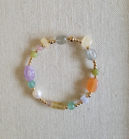 The Meadow Multi Gemstone and Gold Bracelet - Sold Out