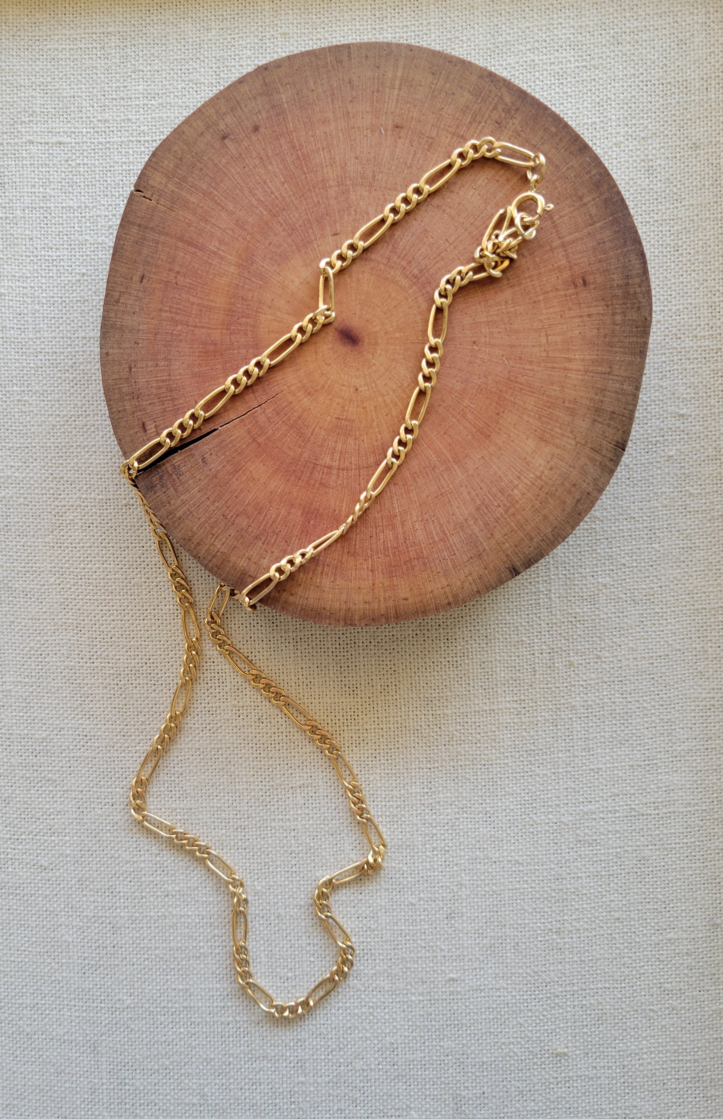 22" Gold Figaro Chain Necklace