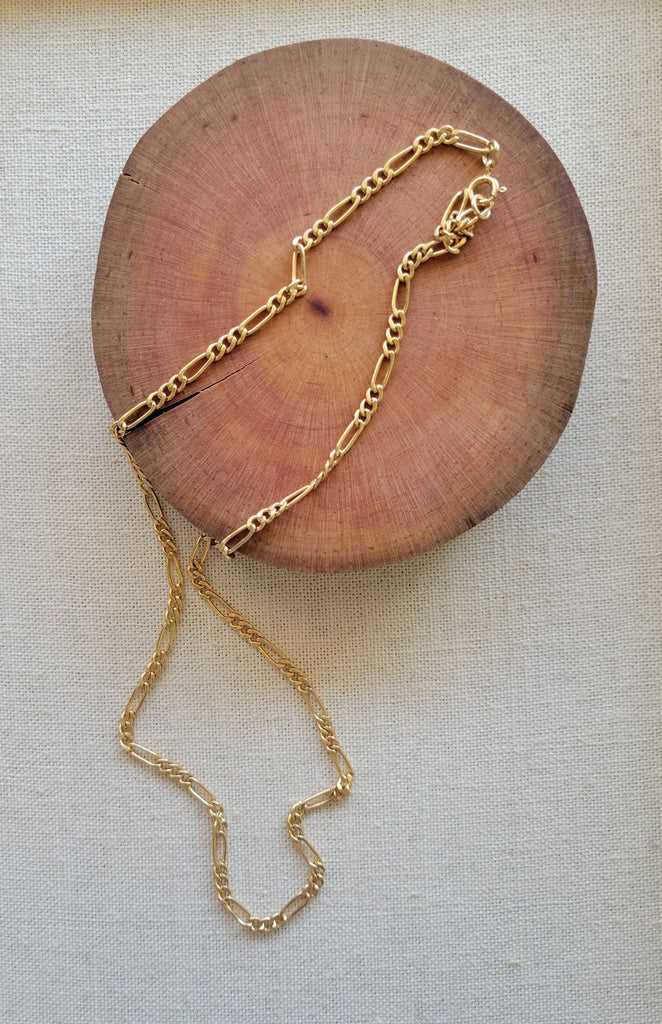 22" Gold Figaro Chain Necklace