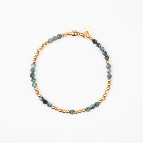The Emerald - Scattered Emerald Gold Bracelet