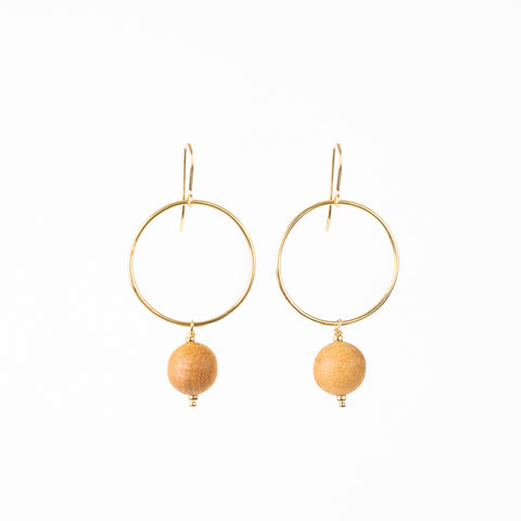 The Samantha - Arbutus and Gold Earrings