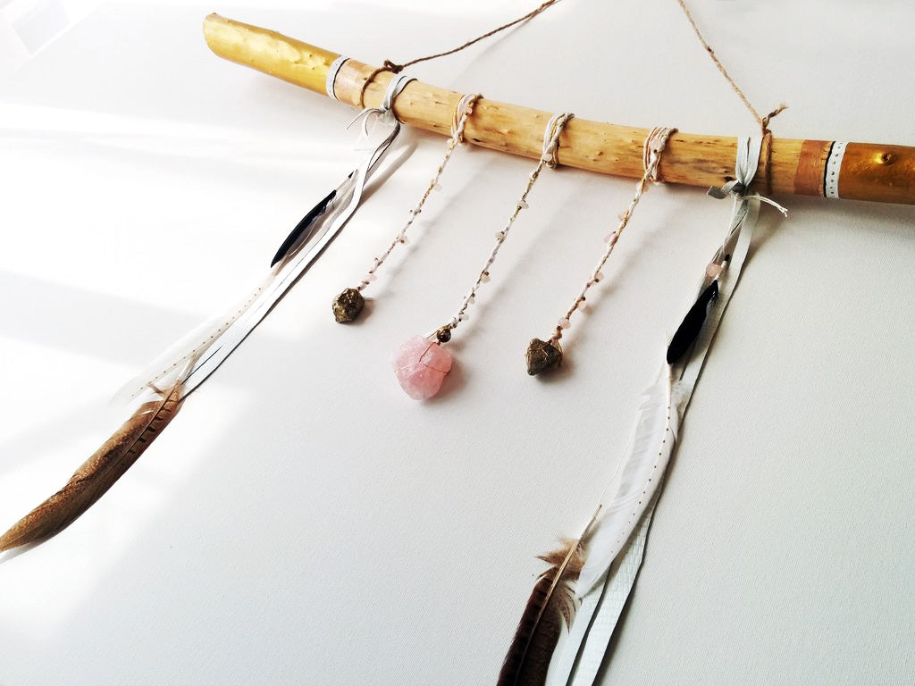 Ms. Wolf - Jewelry for your walls - Rose Quartz - SOLD