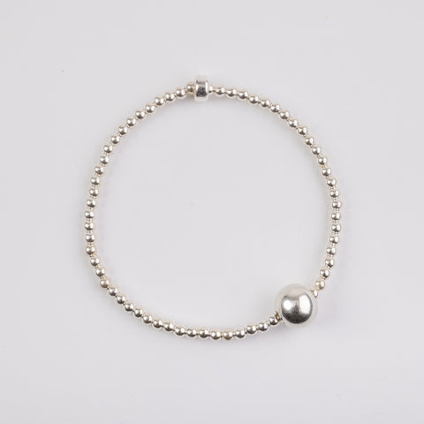 3mm Silver Floating Ball Bracelet