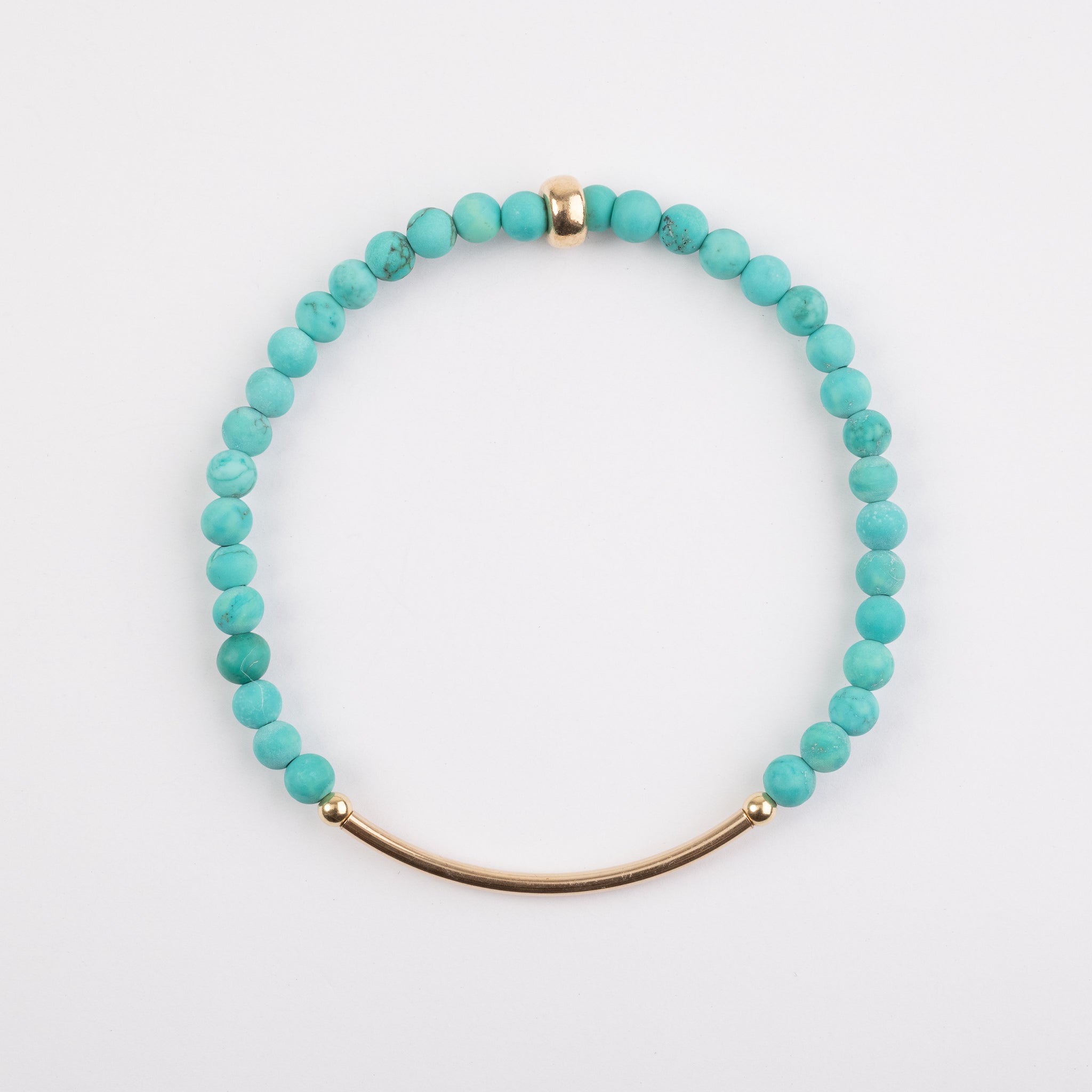 Tibetan Turquoise Gold Bar Bracelet - Sold Out