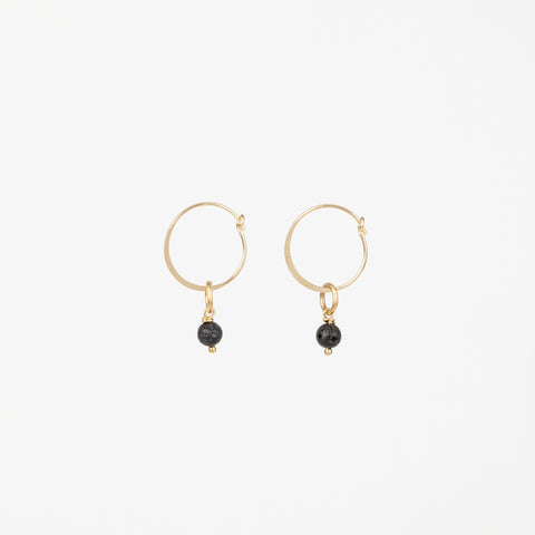 The Clementine - Lava Gold Removable Charm Earrings