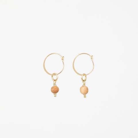 The Arbutus - Arbutus Wood Gold Removable Charm Earrings