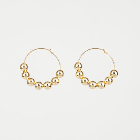 The Chrissy - Gold Balls Removable Charm Earrings