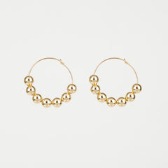 The Chrissy - Gold Balls Removable Charm Earrings