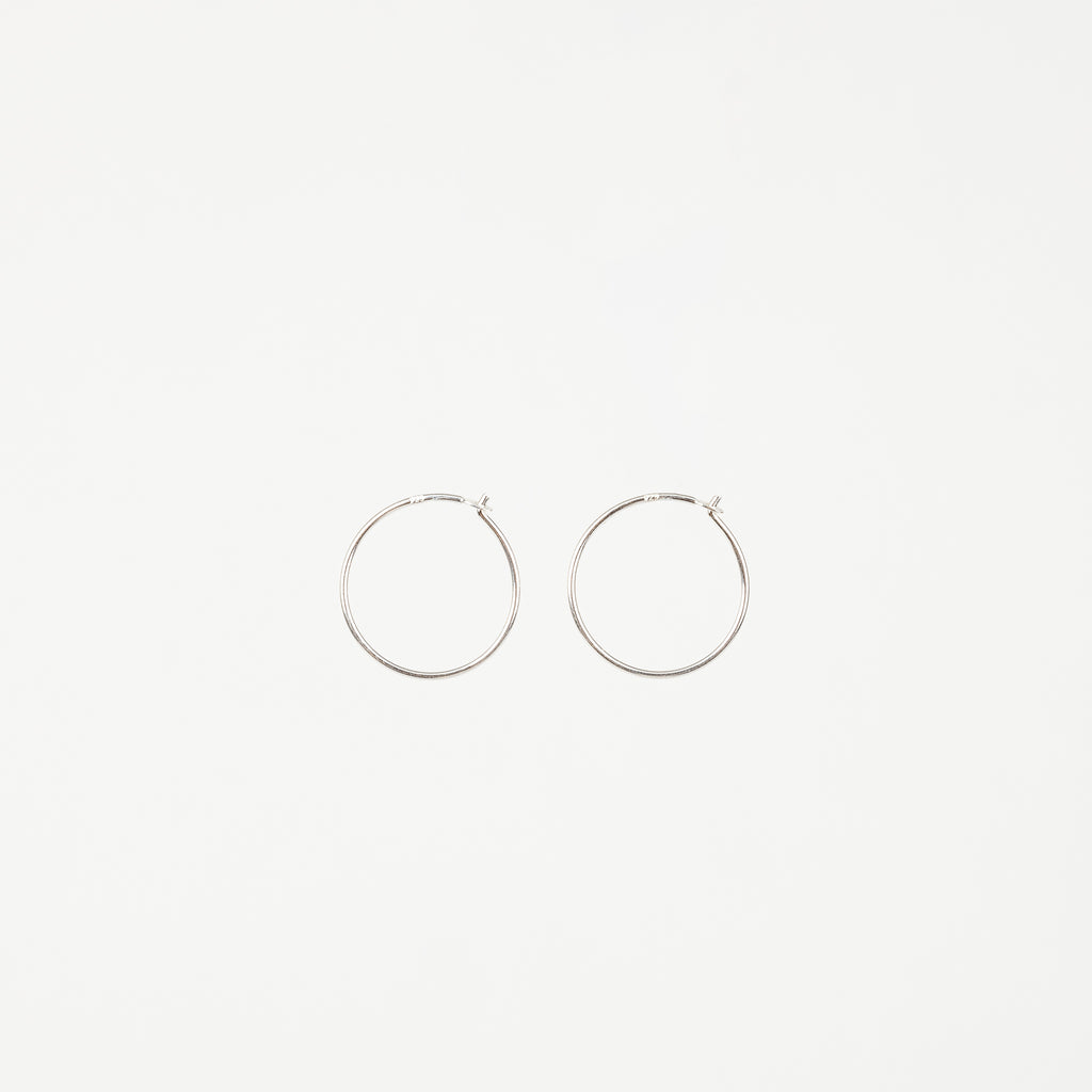 The Eva - 15mm Silver Hoop Earrings