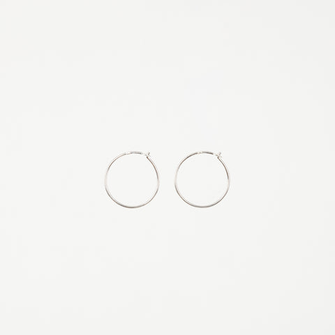 The Eva - 15mm Silver Hoop Earrings
