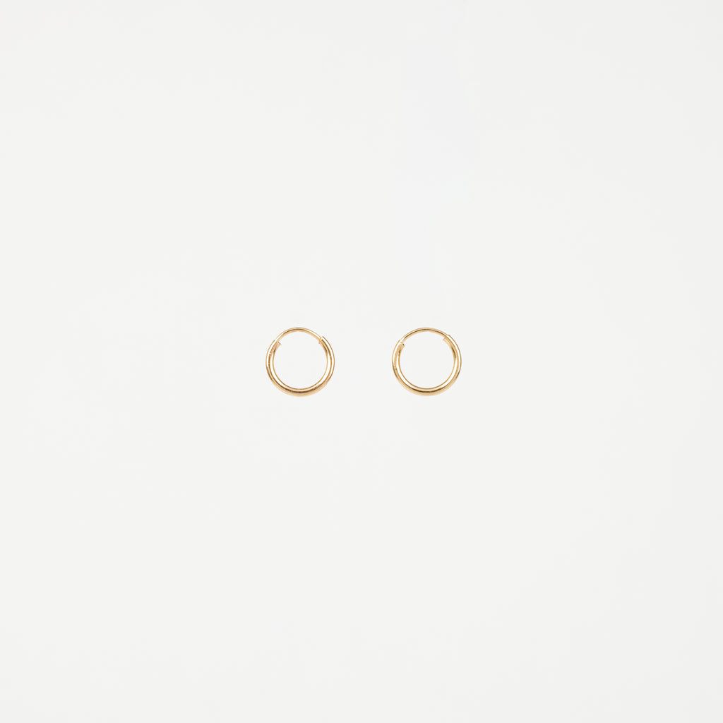 The Evelyn - 10mm Gold Sleeper Hoop Earrings