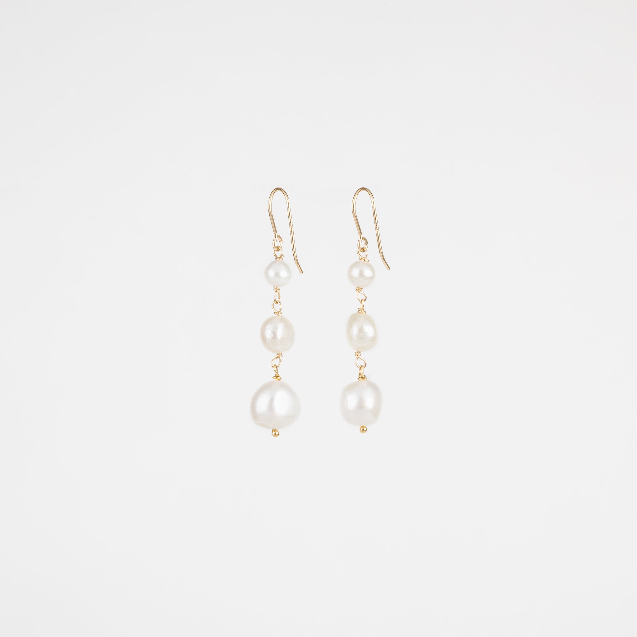 The Kelsey - Gold Freshwater Pearl Earrings