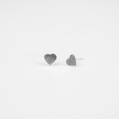The Love - Silver Heart Stud Earrings