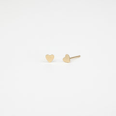 The Love -  Gold Mini Heart Stud Earrings