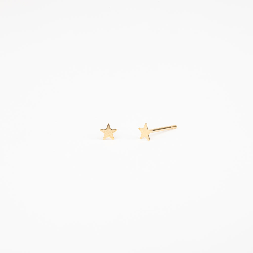 The Star - Gold Mini Star Stud Earrings
