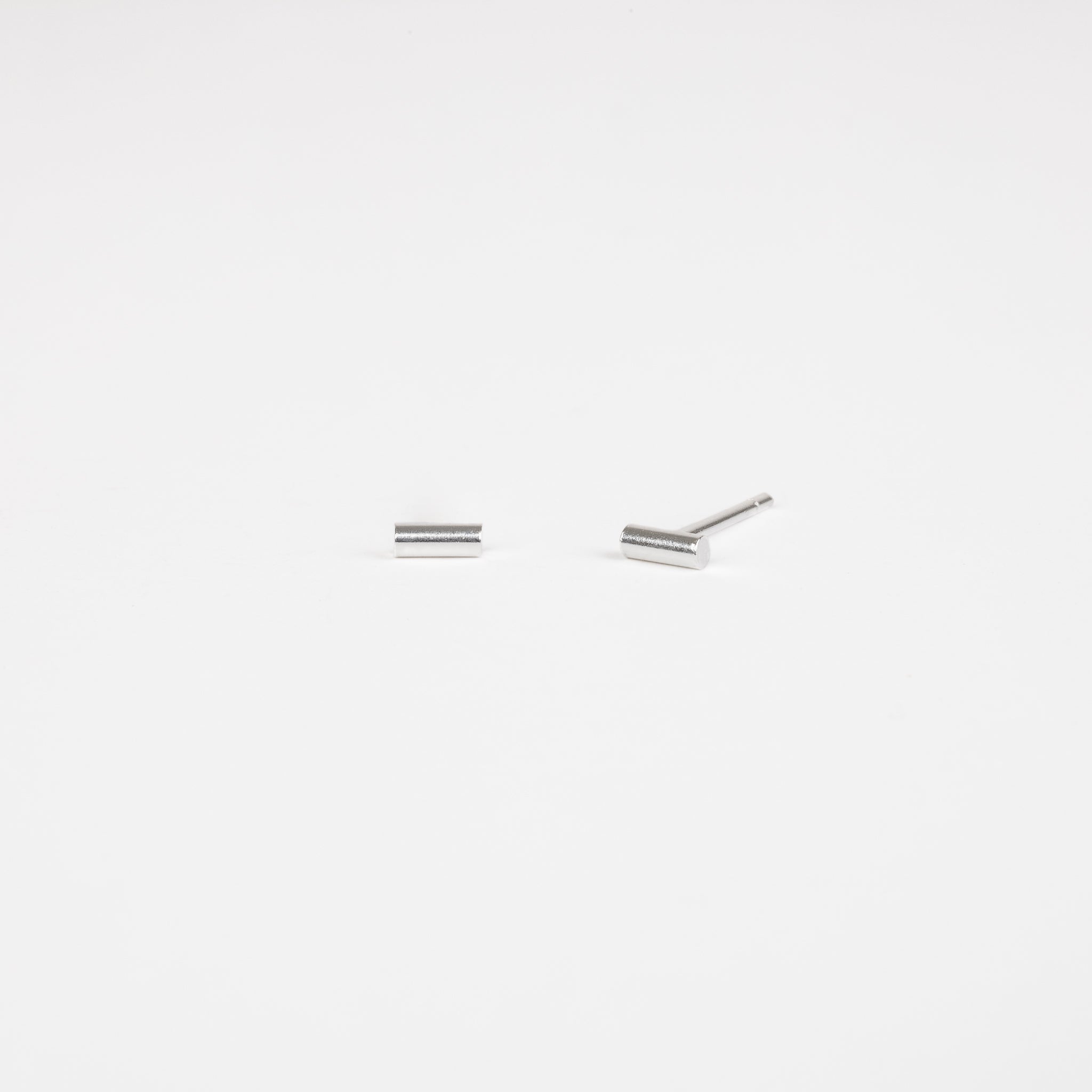 The Bar - 4mm Silver Bar Stud Earrings