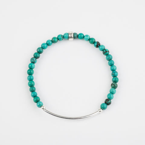 Tibetan Turquoise Silver Bar Bracelet- Sold Out